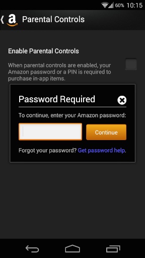 Amazon password