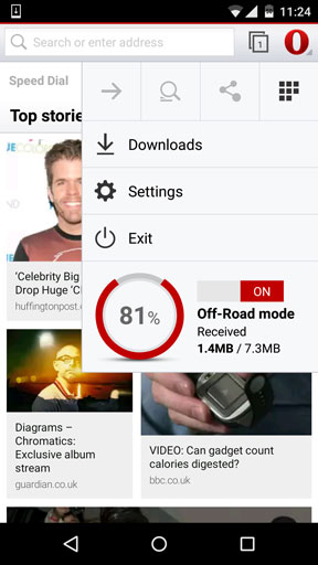 Opera mobile offroad mode